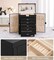 Jewelry Box Large for Women: 6 Layers 5 Drawers Organizer with Mirror for Ring Earring Necklace - Storage Holder with Lock for Dresser (Black)